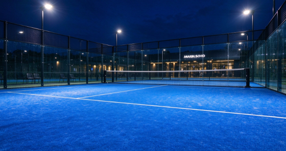 FEP Chứng nhận 12mm Độ cao đống dày đặc cao Padel cỏ nhân tạo và Padel cỏ cỏ cho các tòa án chuyên nghiệp