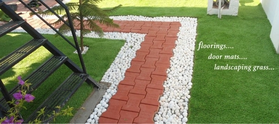 Cỏ màu xanh lá cây nhân tạo 40mm với thước 3/8 cho việc xây dựng sân thể thao ngoài trời