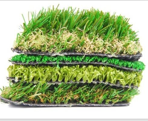 SBR Latex Backing Synthetic Grass với chiều cao 45mm và hình dạng C Spine Yarn cho cảnh quan và vườn
