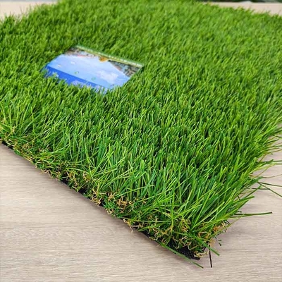 Multi Filament Mixed Weaving Green Turf Hybrid Artificial Grass 45mm 9500 Dtex Kháng mòn