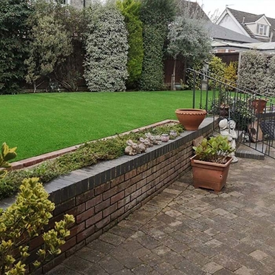 48mm Leisure Landscape Artificial Green Fake Turf mật độ cao Dtex cao Bảo trì thấp Nhìn thực tế