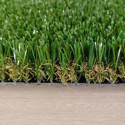 20mm Non-Fill Synthetic Turf PU Adhesive Green Landscape Synthetic Grass Đơn vị hóa kích thước cuộn