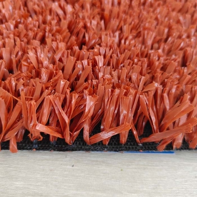 Brick Red Tennis Cỏ nhân tạo 6300 Dtex 25mm Mesh Cỏ đa chức năng Bảo trì thấp