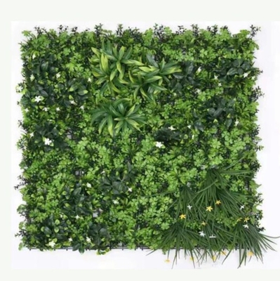 màu xanh lá cây PE Bàn tường cỏ nhân tạo ngoài trời 100cm*100cm