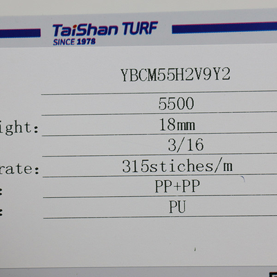 Cỏ nhân tạo 18mm Dtex 5500 với đằng sau gấp đôi PP cho các sự kiện thể thao đẳng cấp thế giới