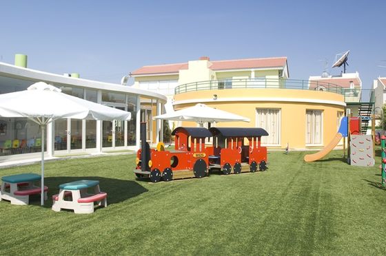 Thảm cỏ nhân tạo lai có chiều cao cọc 25 mm với khả năng chống mài mòn cực cao khi rải hỗn hợp với cỏ tự nhiên