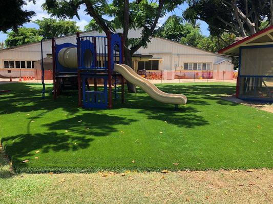 Cỏ nhân tạo có chiều cao cọc 30 mm với hình thức thực tế và chi phí bảo trì thấp cho sân vườn