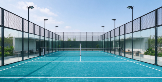 FEP Chứng nhận 12mm Độ cao đống dày đặc cao Padel cỏ nhân tạo và Padel cỏ cỏ cho các tòa án chuyên nghiệp