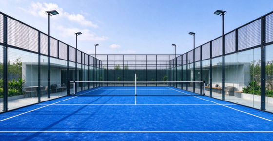 FEP Chứng nhận 12mm Độ cao đống dày đặc cao Padel cỏ nhân tạo và Padel cỏ cỏ cho các tòa án chuyên nghiệp
